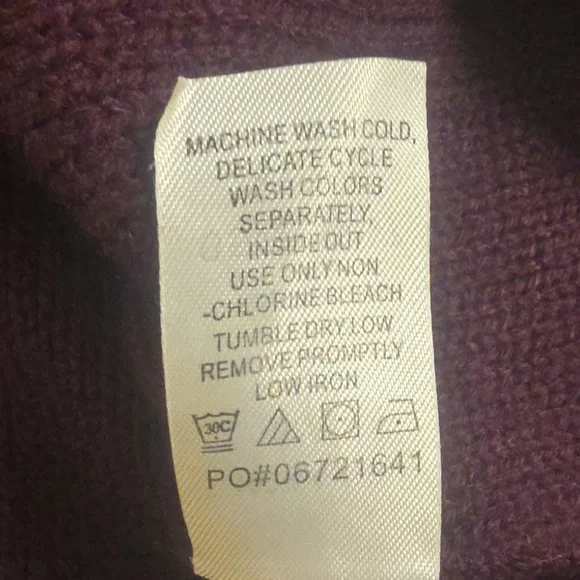 Jessica London Cable Knit Sweater Dress in Plum Size 18/20 - Picture 13 of 13